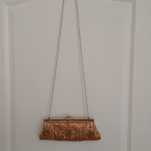 Luvshoe's Handbags - Vintage Gold evening bag